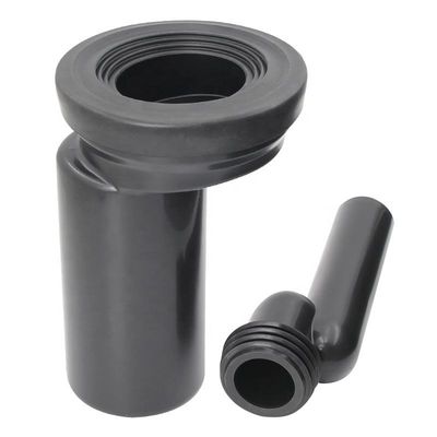 High-Quality Black Polypropylene Toilet Waste Tank Pipe, Modern Bathroom Drainage WC Pan Connection Pipe