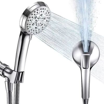 Ручная душевая насадка высокого давления с 9 режимами струи, гибким шлангом длиной 69 дюймов с регулируемым кронштейном, отделка из матового никеля