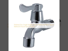 Полированный цинк с одной ручкой Хромный ванный микшерный кран