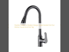Гибкие шланги для современного дизайна однорукавный вытягиваемый кухонный кран и раковина