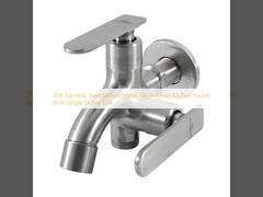 304 Монохромный кухонный кран из нержавеющей стали с одним рычагом