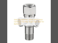 Стенный железный / латунный боевой патрон Двусторонний угловой стоп-клапан для ванной комнаты