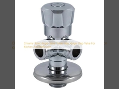 Хромный туалетный угловой клапан Трехсторонний угловой стоп-клапан для кухни и ванной комнаты