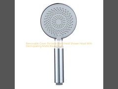 Сменяемая крышка портативная ручная душевая головка с электропластированной матовой черной отделкой