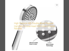 Высокое давление ABS двойной подъем давления ручной душ голова с шлангом хром полированный