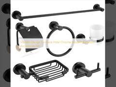 Современный дизайн. Набор аксессуаров для ванной комнаты в отеле, 6 предметов, хром, современный