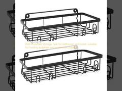 Стенная стойка для ванной и туалета, подходящая для хранения туалетных принадлежностей и туалетных принадлежностей.