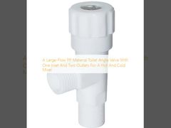 Большое потоковое PP-материальное туалетное угловое клапано с одним входом и двумя выходами для горячего и холодного смесителя